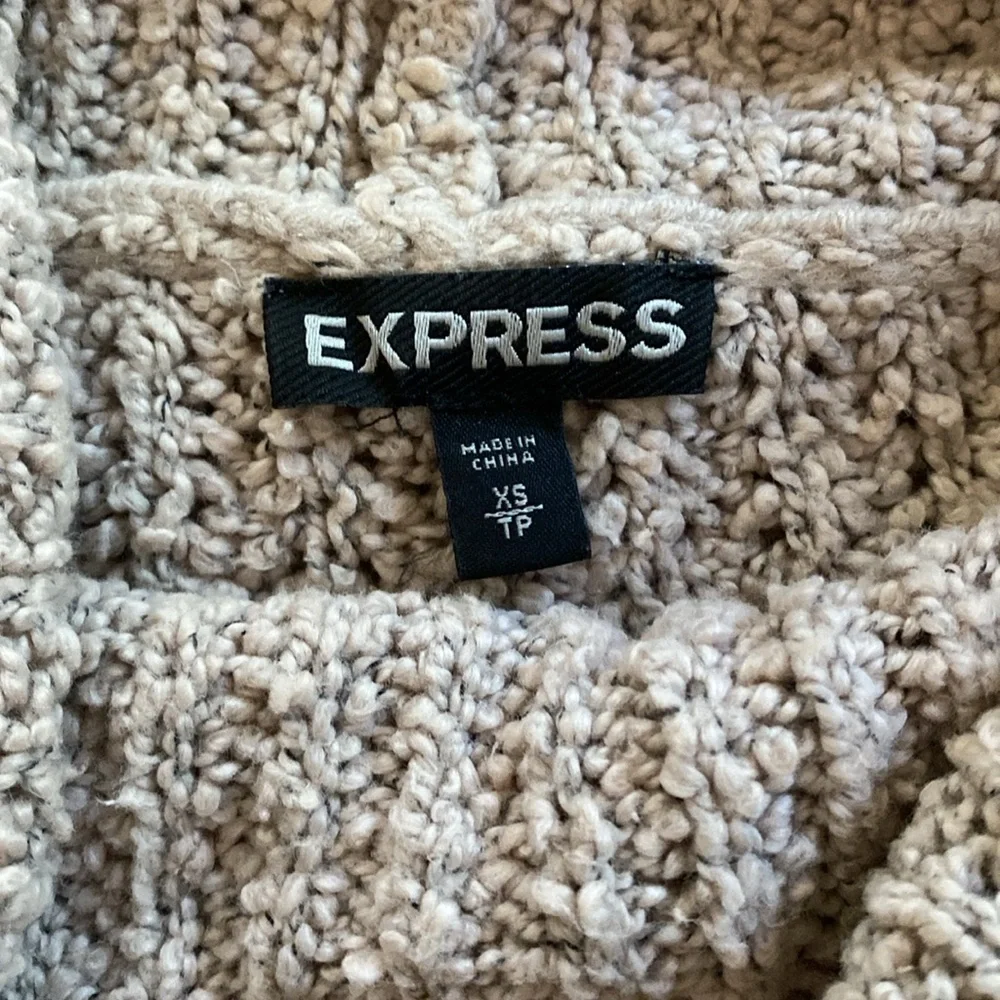 Express Beige Distressed Sweater - Picture 4 of 5
